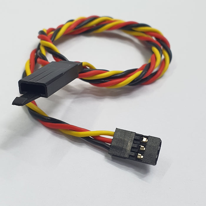 TWISTED 18/45CM 22AWG SERVO LEAD (JR) EXTENTION CABLE WITH HOOK