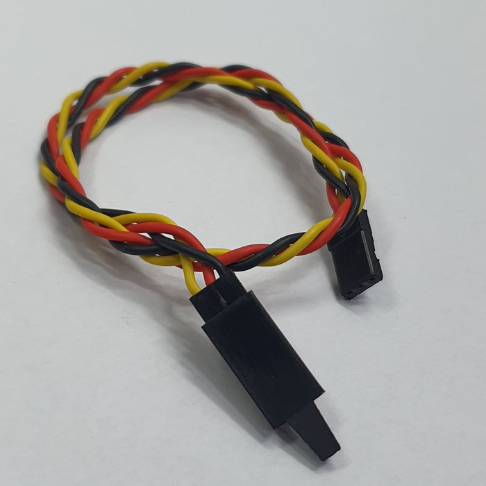 TWISTED 12/30CM 22AWG SERVO LEAD (JR) EXTENTION CABLE WITH HOOK