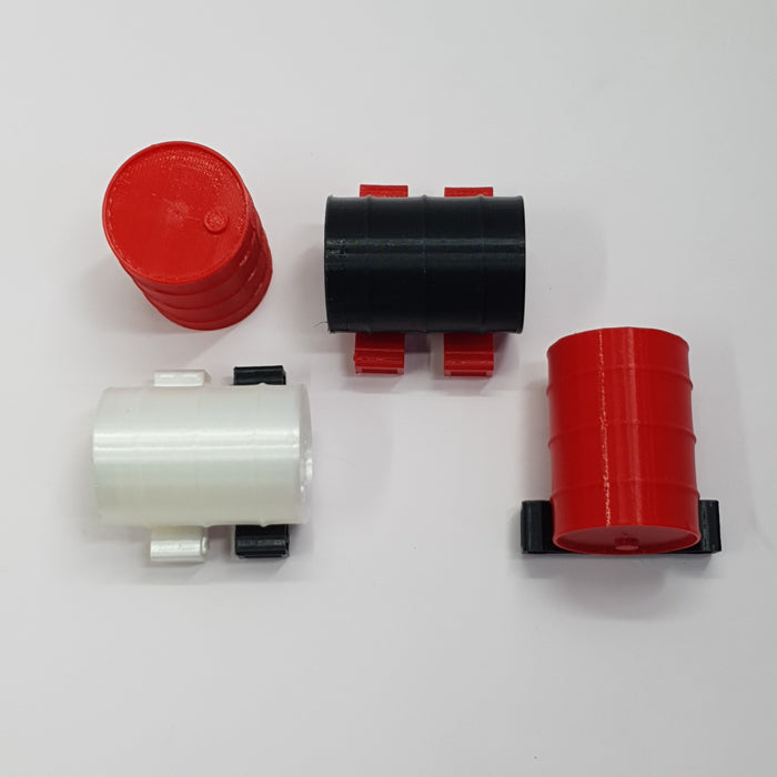 SCALE MINIATURE ACCESSORIES RC SCALE OIL BARRELS /FUEL DRUMS (SMALL 4) + RC MINI PALLET