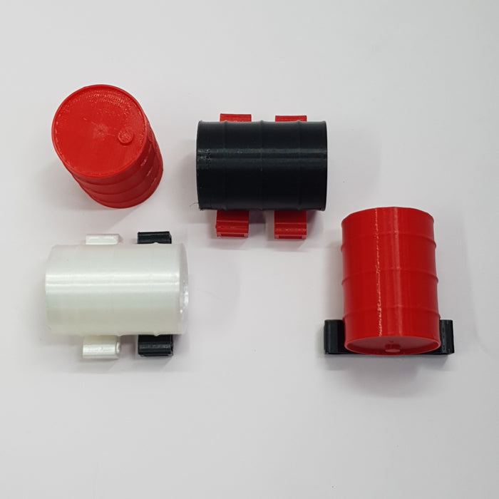 SCALE MINIATURE ACCESSORIES RC SCALE OIL BARRELS /FUEL DRUMS (SMALL 4) + RC MINI PALLET