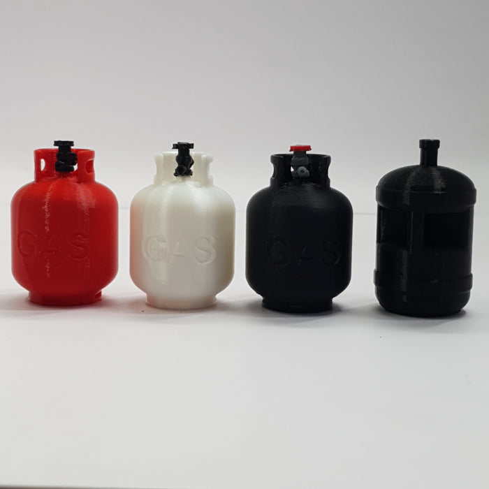 SCALE MINIATURE ACCESSORIES RC MINIATURE GAS CYLINDER / RC GAS TANK ACCESSORY + WATER TIN