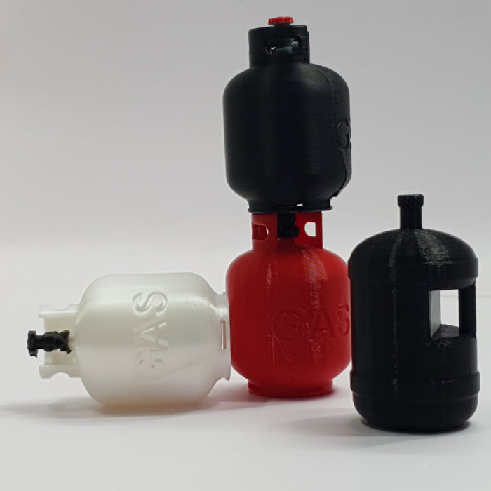 SCALE MINIATURE ACCESSORIES RC MINIATURE GAS CYLINDER / RC GAS TANK ACCESSORY + WATER TIN