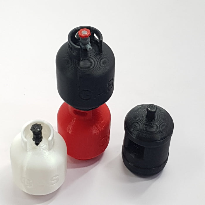 SCALE MINIATURE ACCESSORIES RC MINIATURE GAS CYLINDER / RC GAS TANK ACCESSORY + WATER TIN