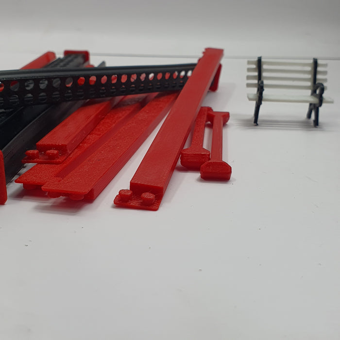 SCALE MINIATURE ACCESSORIES MINIATURE PUBLIC PARK BENCH - RC SCALE ACCESSORY