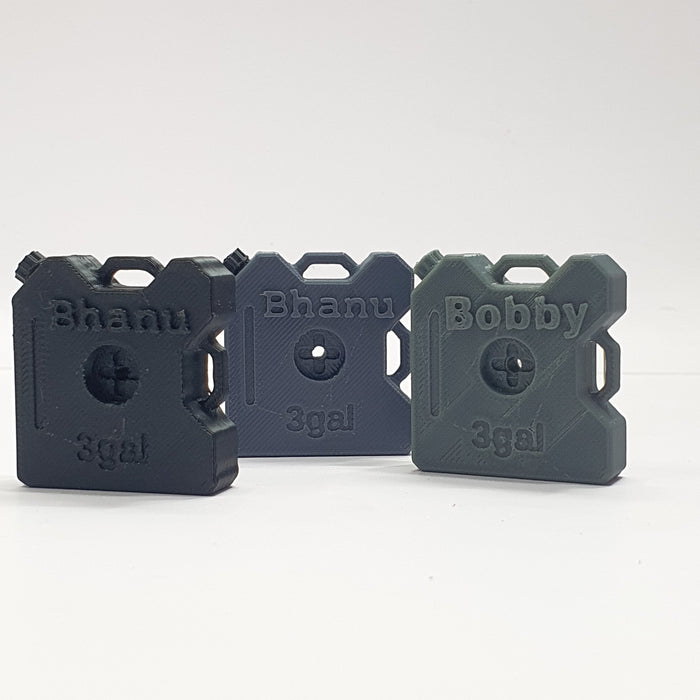 SCALE MINIATURE ACCESSORIES RC MINI JERRY CAN - CUSTOM NAME 3D PRINTED FUEL CAN SCALE RC ACCESSORY
