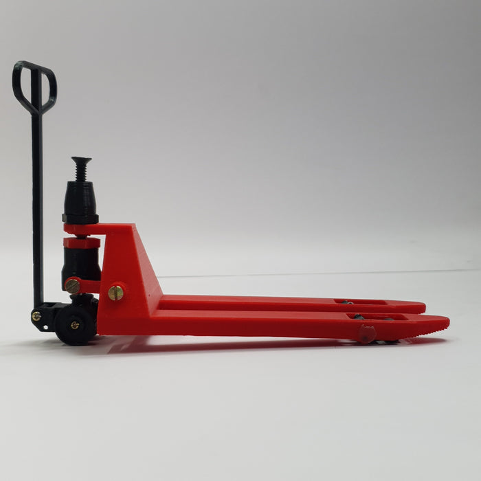 SCALE MINIATURE ACCESSORIES PALLET JACK WITH FUNCTIONAL MOVING PARTS DRUM LIFTER 3D PRINTED MODEL