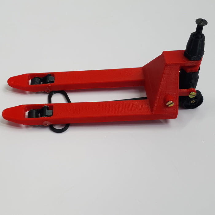 SCALE MINIATURE ACCESSORIES PALLET JACK WITH FUNCTIONAL MOVING PARTS DRUM LIFTER 3D PRINTED MODEL