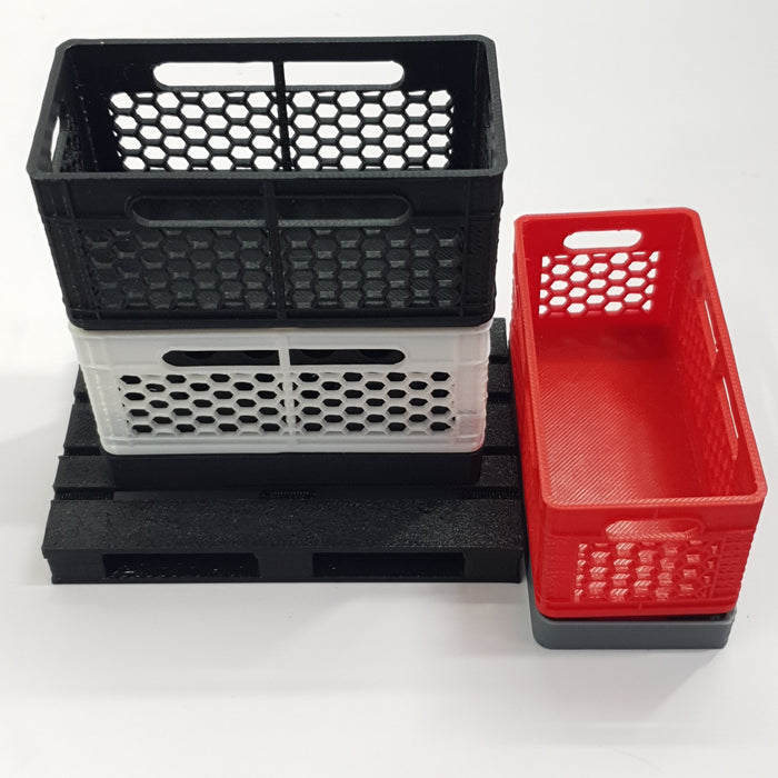 SCALE MINIATURE ACCESSORIES 1:10 RC SCALE CARGO CRATE STORAGE BOX WITH TOOL MOUNT 3D PRINTED ACCESSORY