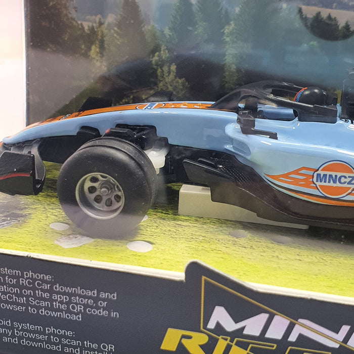 F1 MINI RC CAR SPEED-REGULATING ALLOY HG4-292 1:64 (MINCZ RACING CAR) SKY BLUE