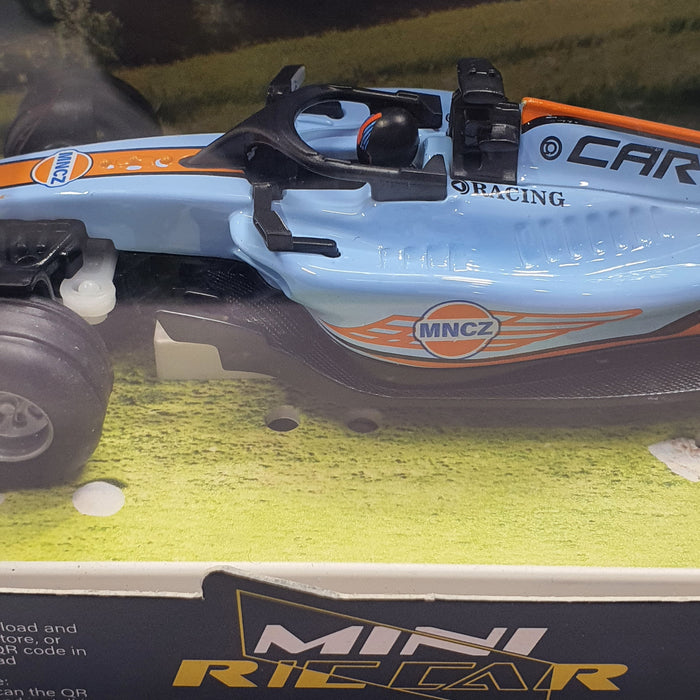 F1 MINI RC CAR SPEED-REGULATING ALLOY HG4-292 1:64 (MINCZ RACING CAR) SKY BLUE