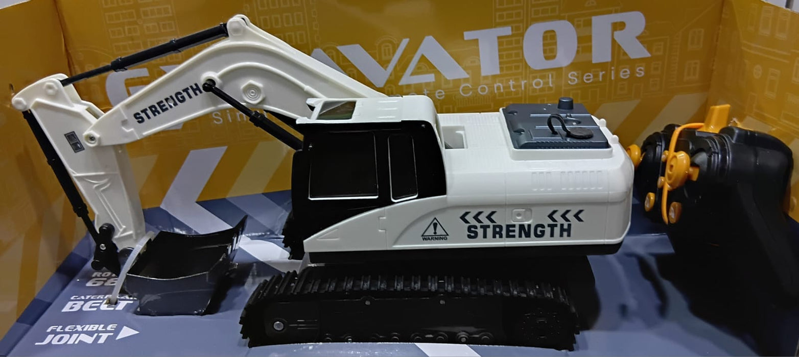 RC EXCAVATOR 9995 2.4G 11CH OPTIONAL ALLOY 680 DEGREE ROTATION (WHITE)