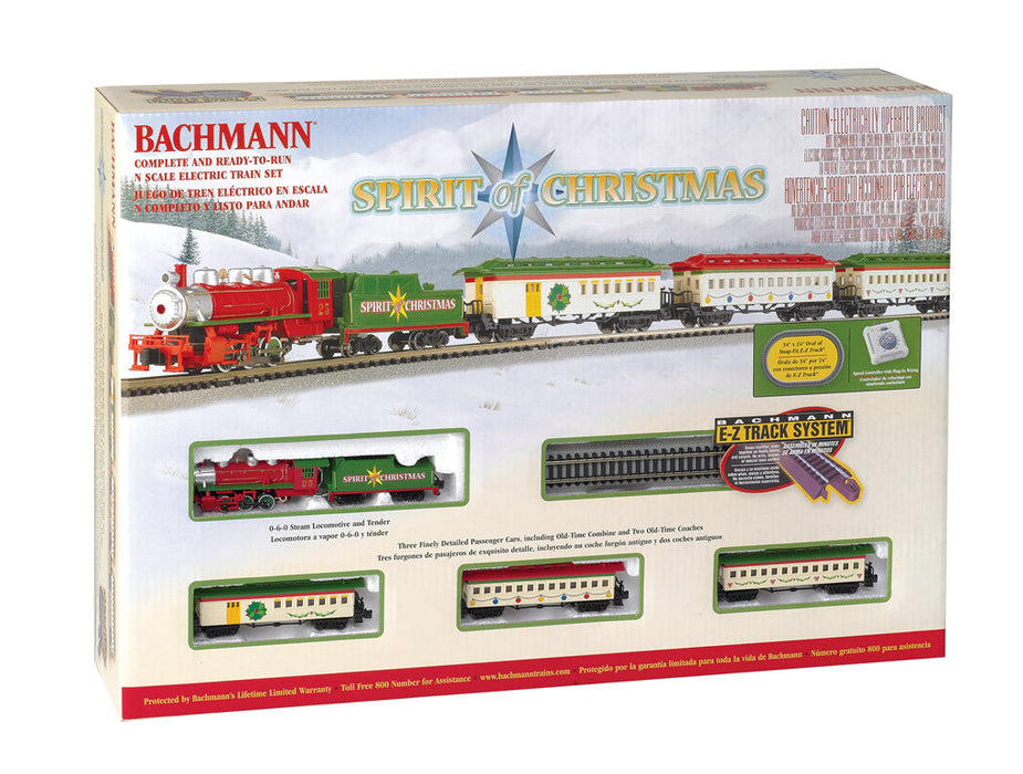 BACHMANN N SCALE 1:160 SPIRIT OF CHRISTMAS READY TO RUN TRAIN SET-24017