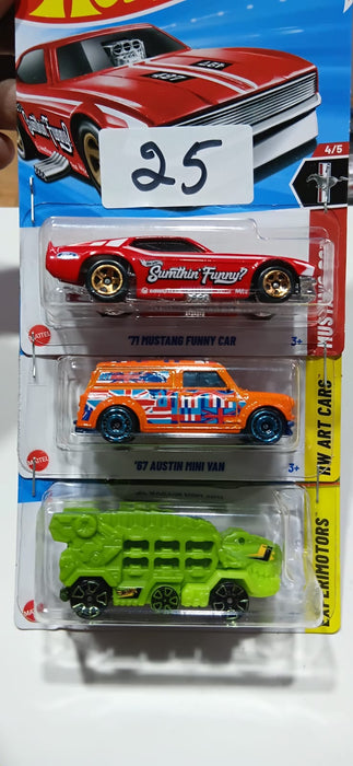 HOT WHEELS CASE-H MAINLINE (PACK OF 3) DIECAST