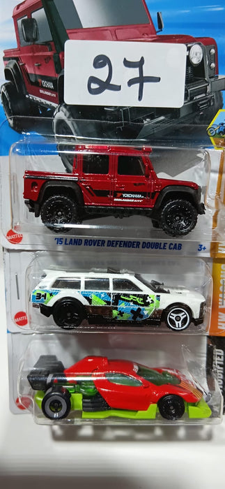 HOT WHEELS CASE-J MAINLINE (PACK OF 3) DIECAST