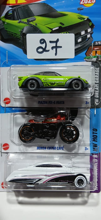 HOT WHEELS CASE-H MAINLINE (PACK OF 3) DIECAST