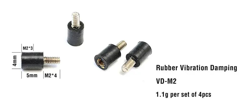 M2*5+4 M2 RUBBER ANTI VIBRATION DAMPING FIXING SCREWS WITH SHOCK-ABSORBING RING-4PCS