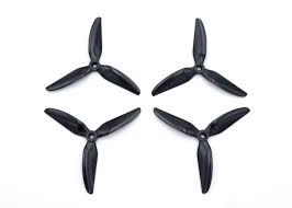Orange HD 5152(5.1X5.2) Tri Blade Flash Propellers 2CW+2CCW 2 Pair-Black
