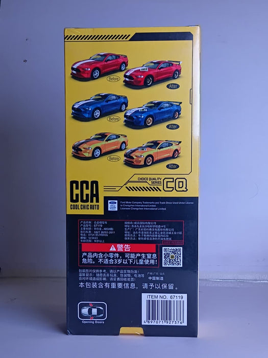 CCA FORD MUSTANG GT 2018 1:42 SCALE NO:67119 (YELLOW)