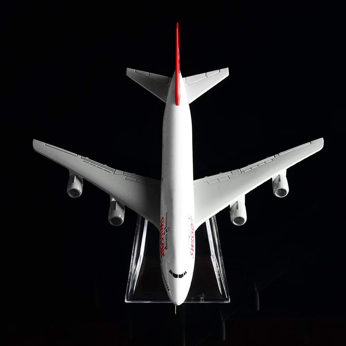 AIRPLANE METAL DIECAST SWISS B747 16CM