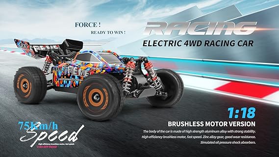 1:18 Scale High Speed Racing Car 4WD Remote Control Car 2.4Ghz All Terrain Off Road RC Truck Drift Car