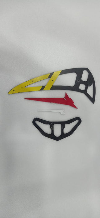 Align 700E PRO Carbon Vertical Stabilizer-Yellow (QUALITY PRE OWNED)