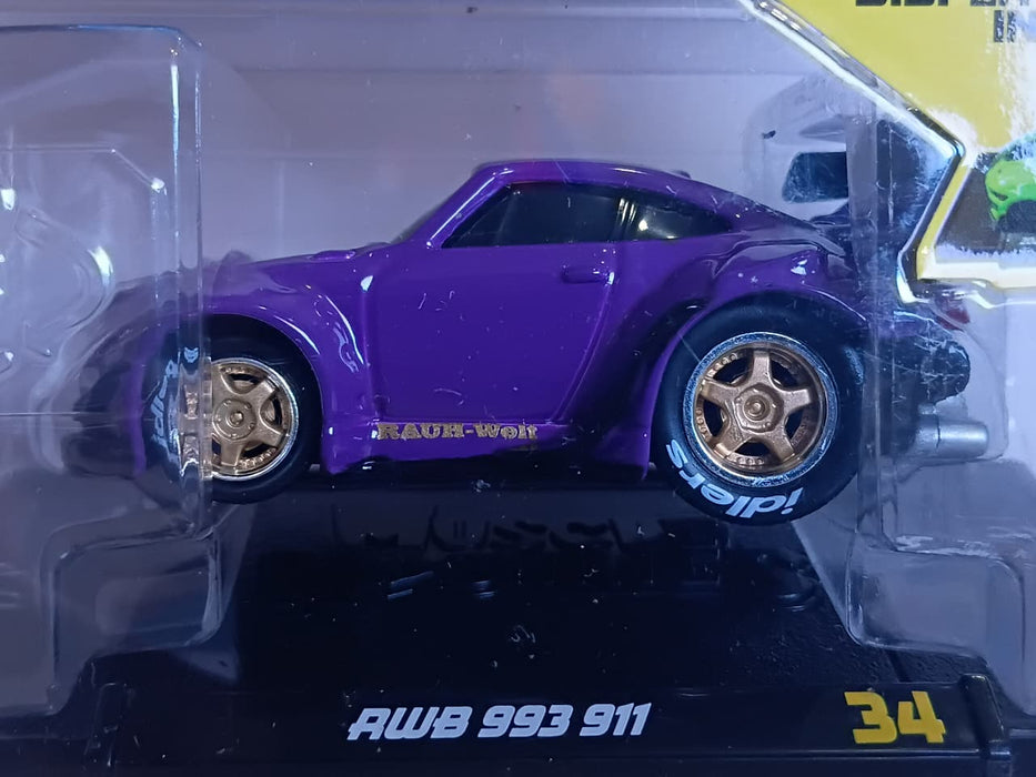 MAISTO MUSCLE MACHINES 1/64 SCALE SERIES 6 AWB 993 911 PURPLE (MODEL 34) CODE 15526