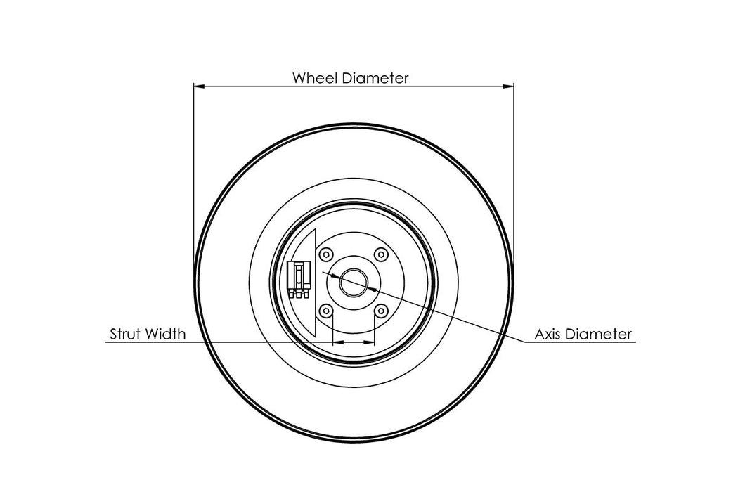 Pair Of Main Electromagnetic Wheels .90 For Jet