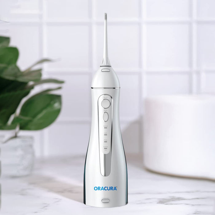 Smart Plus Water Flosser Oc200 With 5 Tips Portable Rechargeable With Upgraded And Elegant Design Black Colour