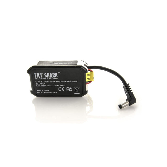 Fat Shark 1800Mah 7.4V Battery Pack Usb Charging Led Indicator