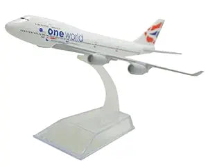 AIRPLANE DIECAST METAL ONE WORLD BRITISH AIRWAYS B747 16CM MODEL