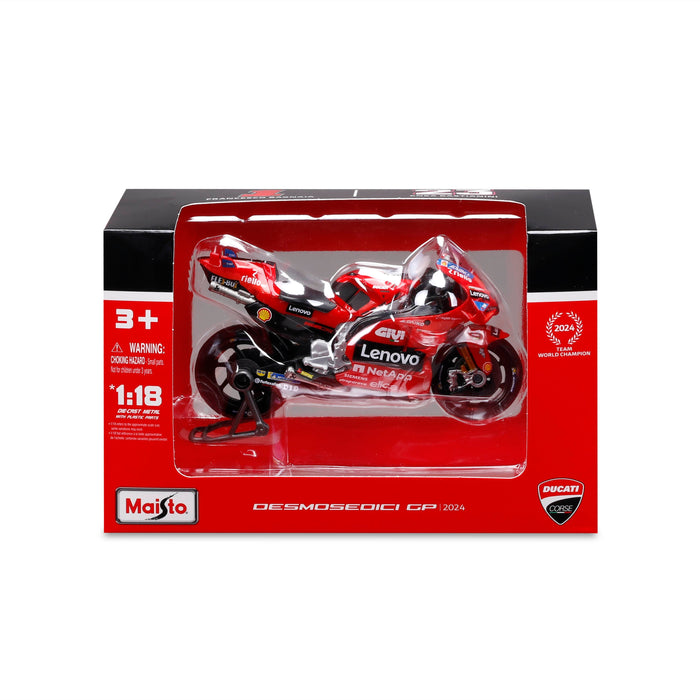 MAISTO 36404 1:18 MOTO GP 2024 DUCATI LENOVO TEAM DIECAST MODEL