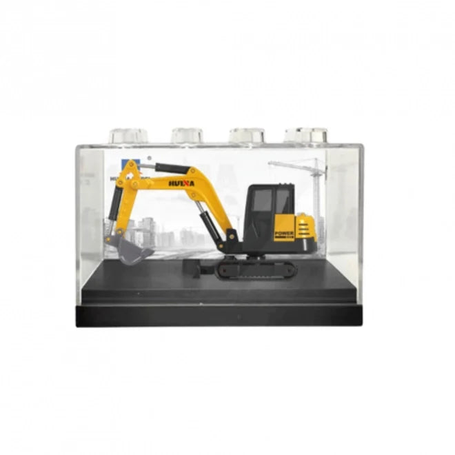DIE CAST HUINA 1013 EXCAVATOR 1/80 SCALE YELLOW