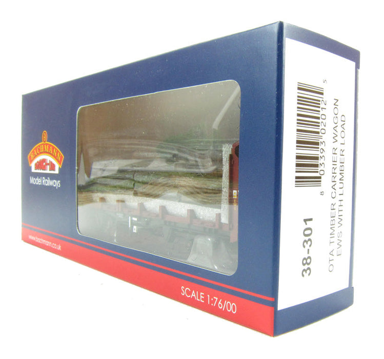 Bachmann OO Gauge (1:76 Scale) Timber OTA-Style Wagon with Lumber Load – 38-301