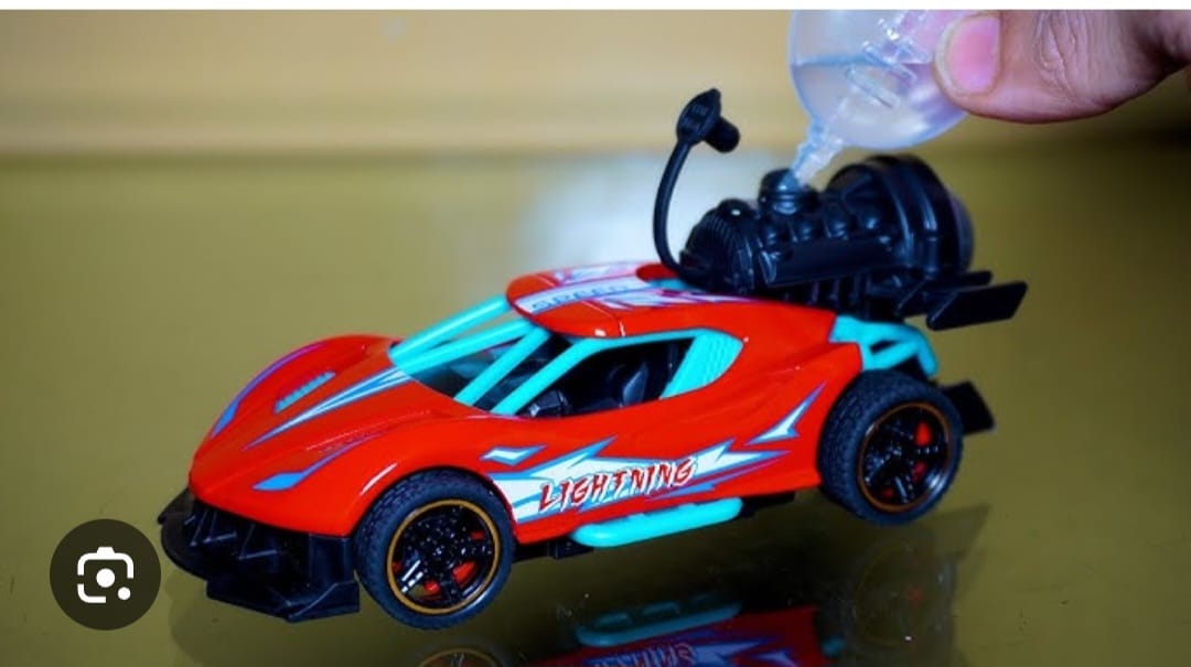 DIE CAST METAL CAR PULL BACK WITH WATER SPLASH-RED