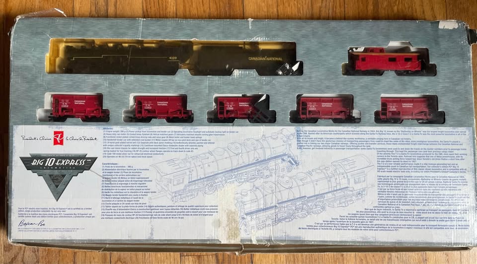 HO SCALE TRAIN BIG 10 EXPRESS SANTA FE LOCO 2-10-2 CN MODEL ELECTRIC