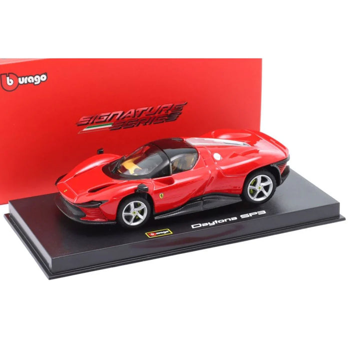 BBURAGO SIGNATURE SERIES 1/43 SCALE FERRARI DAYTONA SP3 DIECAST CAR MODEL  (RED)18-36950