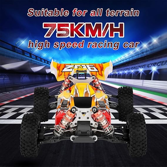 1:14 Scale 2.4Ghz RC Car, 4WD 75Km/H High Speed Racing Car, Off-Road Buggy Drift Car RTR