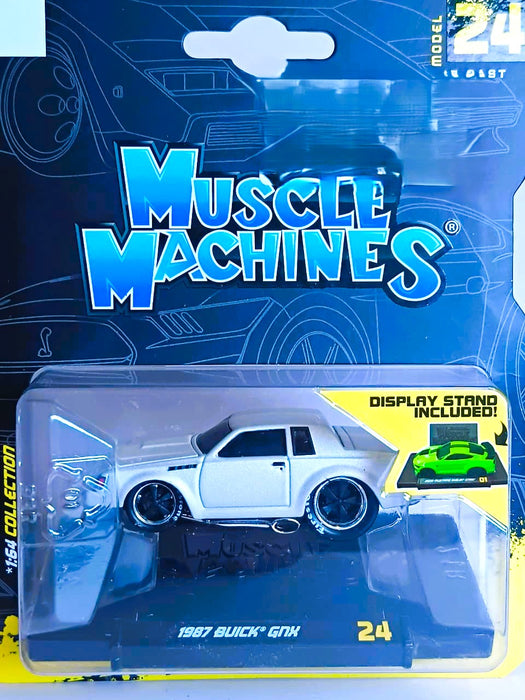 MAISTO MUSSCLE MACHINES 1/64 SCALE WHITE SERIES 4 1987 BUICK GNX (MODEL 24)