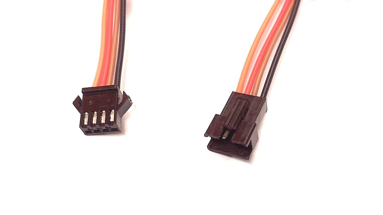 BLACK JST 4 PIN CONNECTOR MALE/FEMALE SET