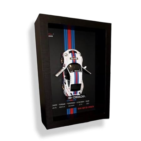 DIE CAST CAR METAL MODEL WITH 3D FRAME 911 GT3 RSR 1:32 SCALE WHITE