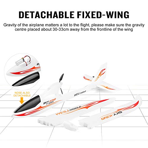 WLTOYS F959S SKY-KING 2.4G 3CH 6-AXIS RTF RC AIRPLANE ORANGE
