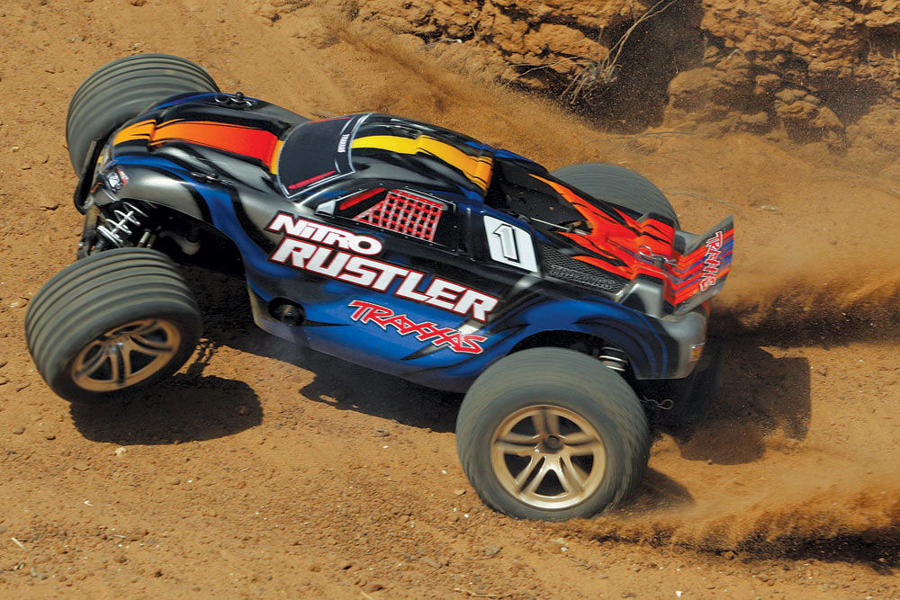Traxxas Nitro Rustler 1/10 Scale Truck Blue/Grey-44096-3