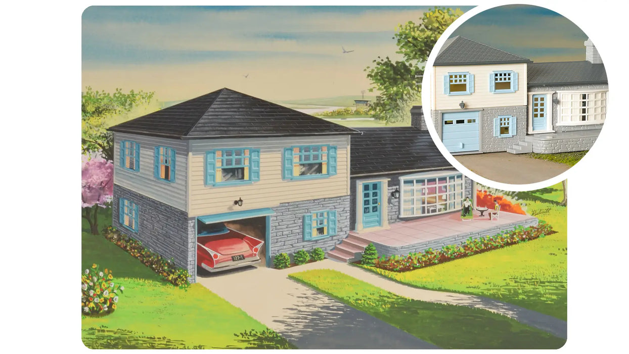 BACHMANN 75TH ANNIVERSARY SPLIT-LEVEL HOUSE KIT - O - 45633