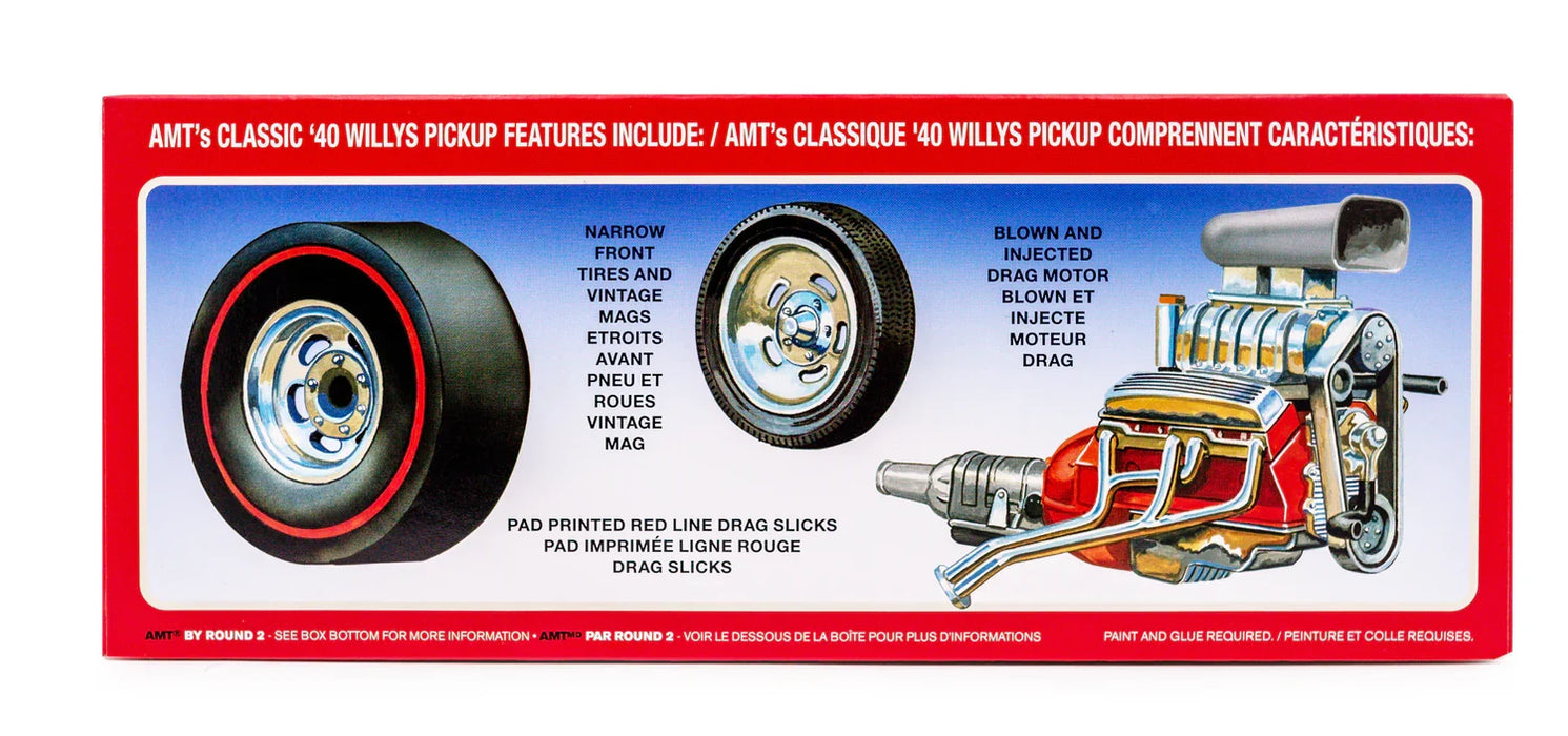 AMT 1940 WILLYS COCA-COLA PICKUP TRUCK/GASSER 1/25 SCALE AUTHENTIC MODEL KIT AMT1145M/12