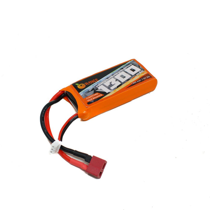 Orange 1300mAh 2S 25C/50C (7.4V) Lithium Polymer Battery Pack