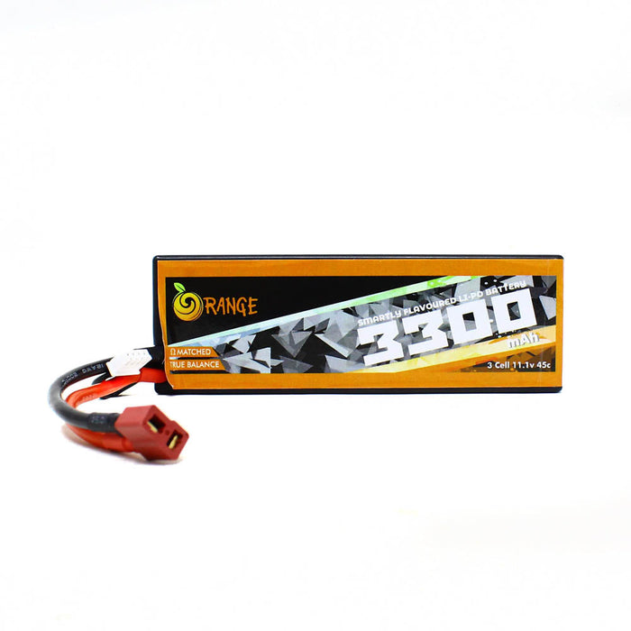 Orange 3300mAh 3S 45C (11.1 V) Hard-case Lithium Polymer Battery Pack (Li-Po)