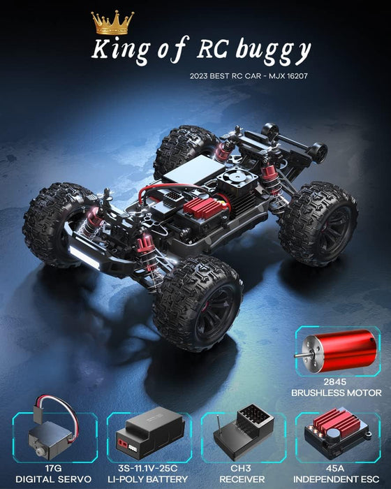 RC CAR MJX 4WD 1/16SCALE OFF ROAD RTR #16207 HIGH SPEED BUGGY