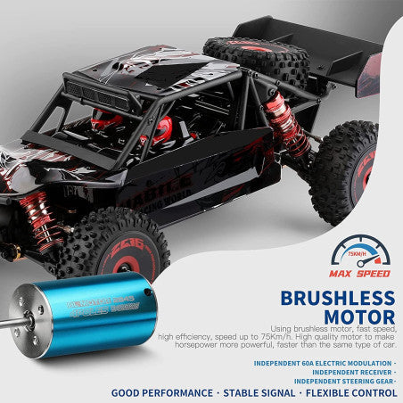1:12 Scale 4WD Brushed Rc Car Electric Rock Racer Desert Off-Road Truck Baja With 2.4Ghz Radio System RTR