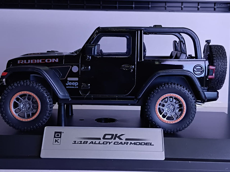 1:18 ALLOY CAR K1-13-A RECON JEEP RUBICON DIE-CAST MODEL BLACK