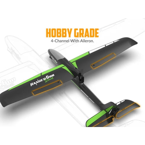 RC AIRPLANE VOLANTEX RANGER 600 BLACK STUNT RTF